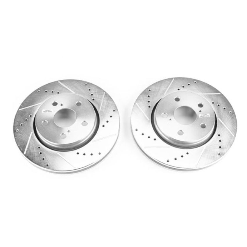 PowerStop JBR1757XPR PowerStop Evolution Performance Drilled, Slotted & Plated Brake Rotor Pair