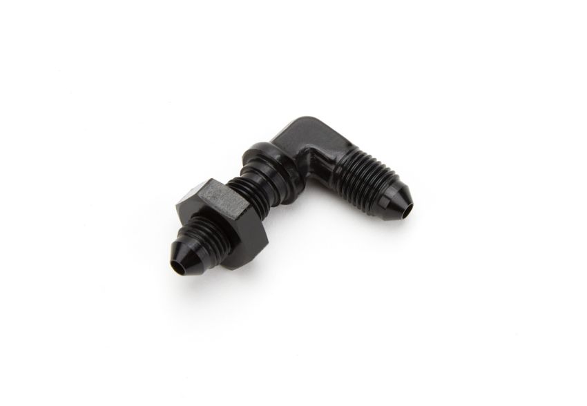 AEROQUIP AERFCM5799 Alum 90 Deg Bulkhead Union #3 Flare Black
