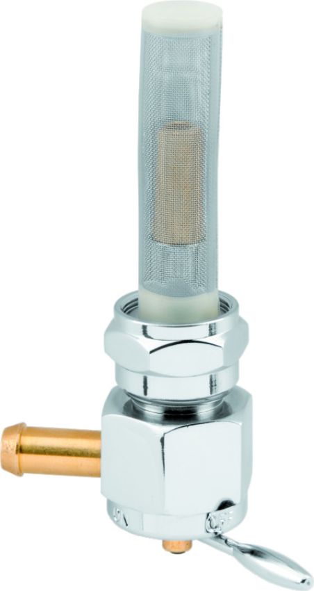 Bikers Choice 489640 Chrome Hex Petcock 22MM Left Outlet