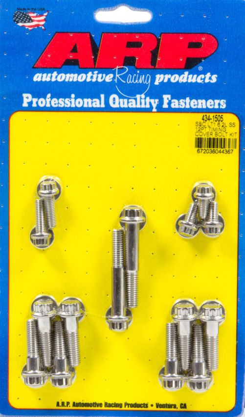 ARP ARP434-1505 Timing Cover Bolt Kit GM LT1 6.2L 12pt S/S