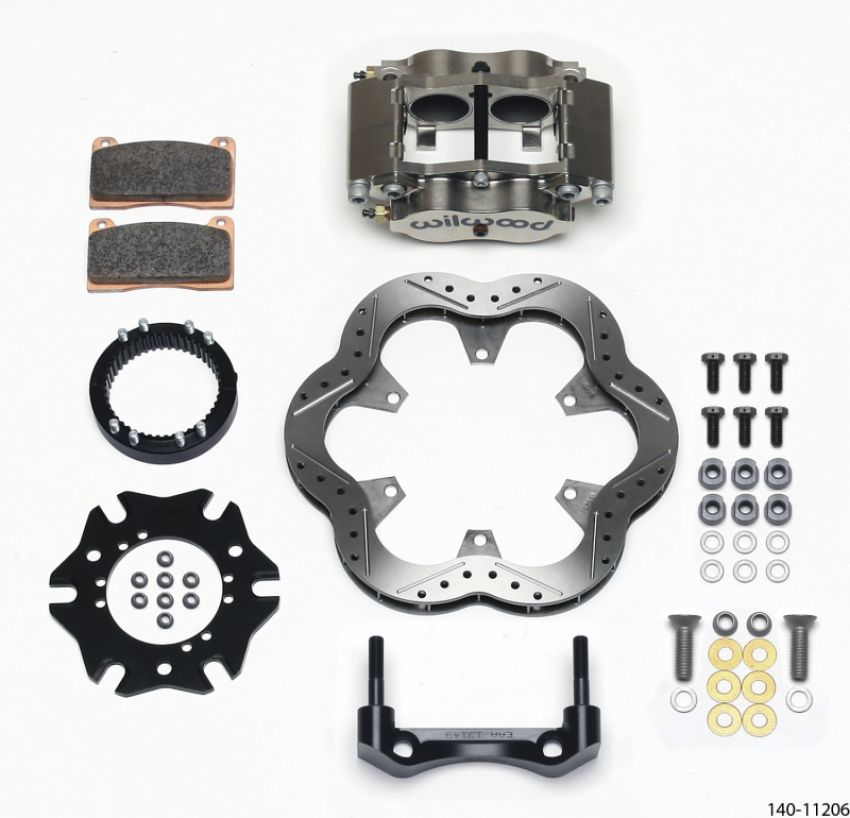Wilwood 140-11206 Billet Narrow Dynalite Radial Mount Rear Inboard Sprint Kit 10.50in SuperAlloy Vented Rotor