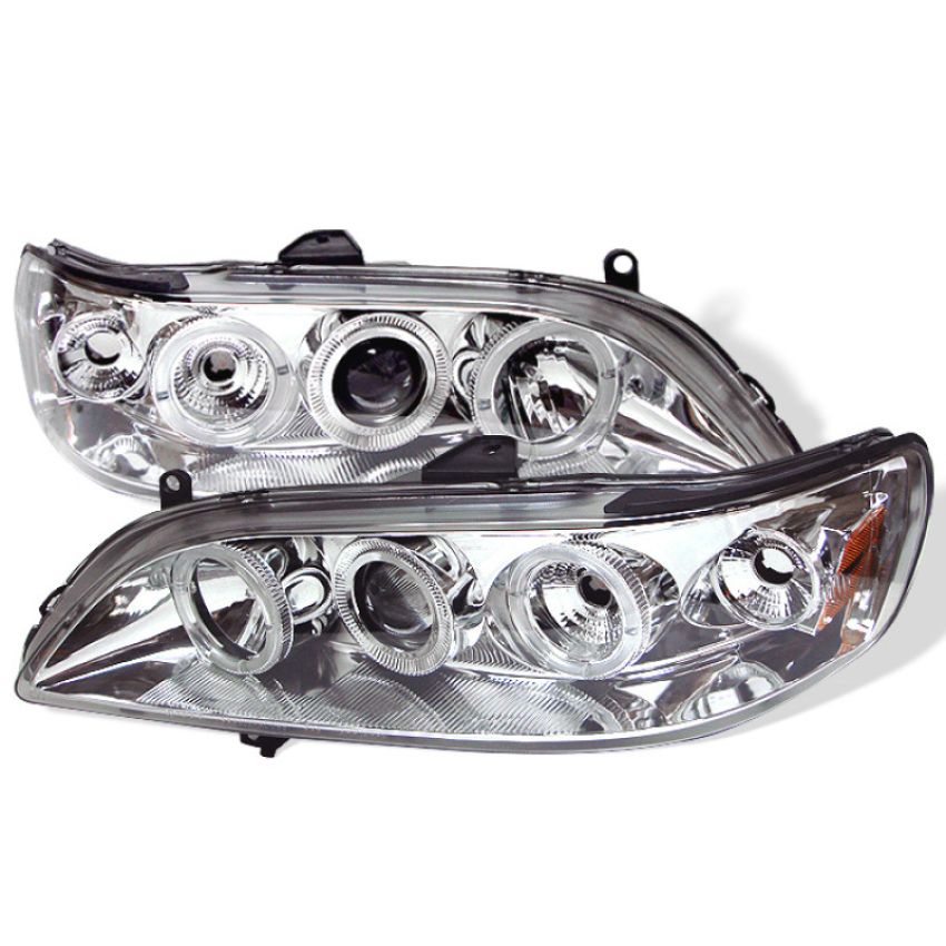 SPYDER 5010735 Projector Headlights - LED Halo - Amber Reflector - Chrome