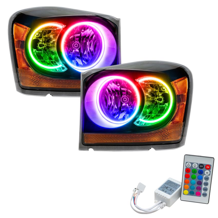 Oracle Lighting 7107-504 SMD Pre-Assembled Headlights, Black Bezel, ColorSHIFT(tm) - Simple