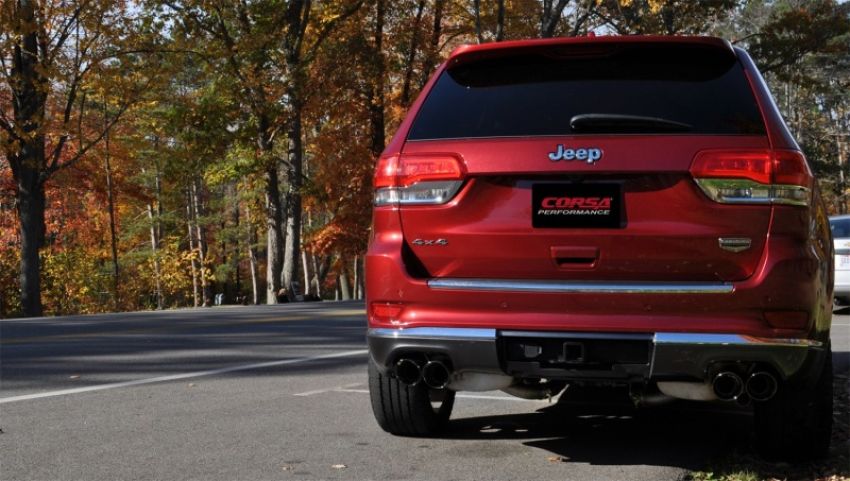 CORSA Performance 14984BLK Corsa 2014-2021 Jeep Grand Cherokee 3.6L V6 Black Sport Cat-Back Exhaust