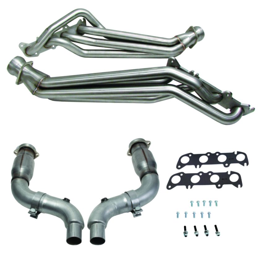 BBK 18567 15-23 Ford Mustang GT 5.0 1-7/8in Long Tube Headers (304SS) w/High Flow Catted Mid Pipe