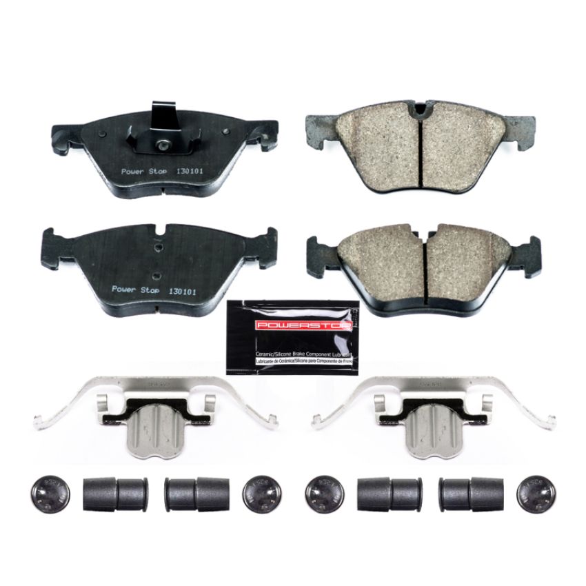 PowerStop Z23-1504 PowerStop - Z23 Daily Driver Carbon-Fiber Ceramic Brake Pads with Hardware Kit