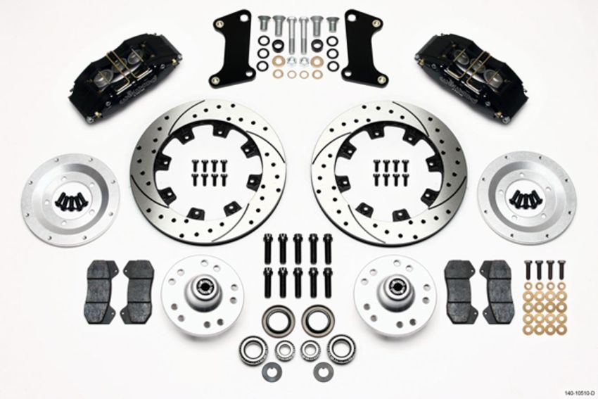 Wilwood 140-10510-D Dynapro 6 Front Hub Kit 12.19in Drilled 67-69 Camaro (*Line Kit Needed*)