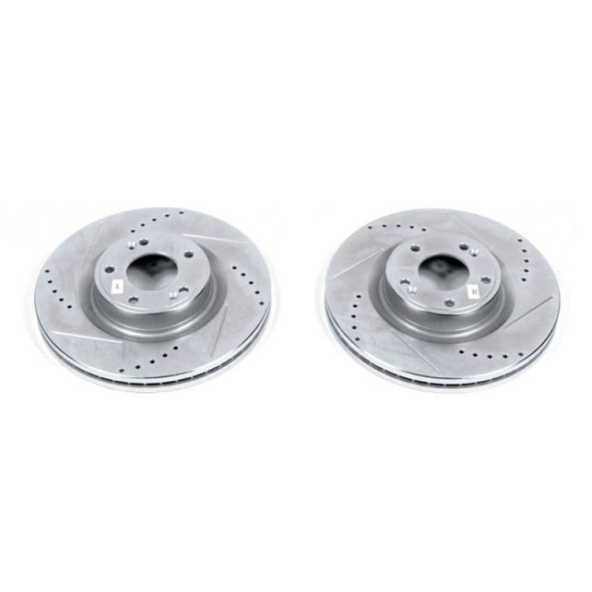 PowerStop JBR1531XPR PowerStop Evolution Performance Drilled, Slotted & Plated Brake Rotor Pair