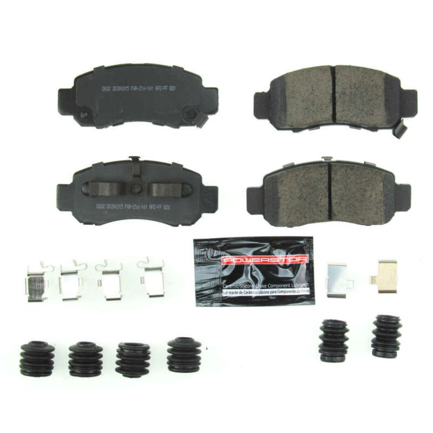 PowerStop Z23-832 PowerStop - Z23 Daily Driver Carbon-Fiber Ceramic Brake Pads with Hardware Kit
