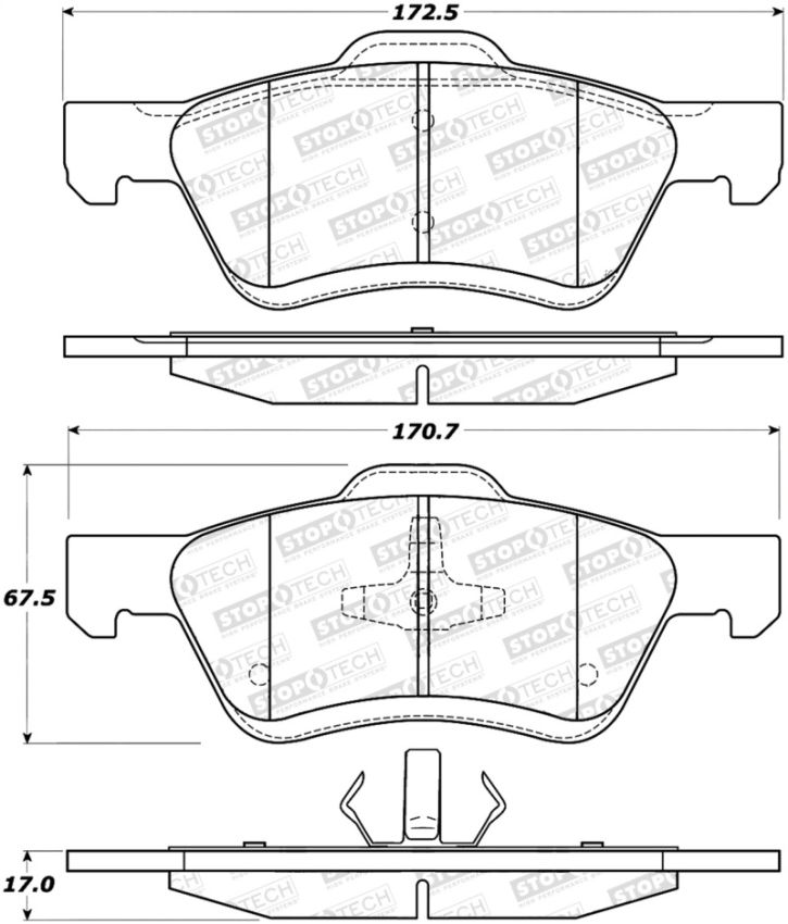 Stoptech 308.10473 Street Brake Pads