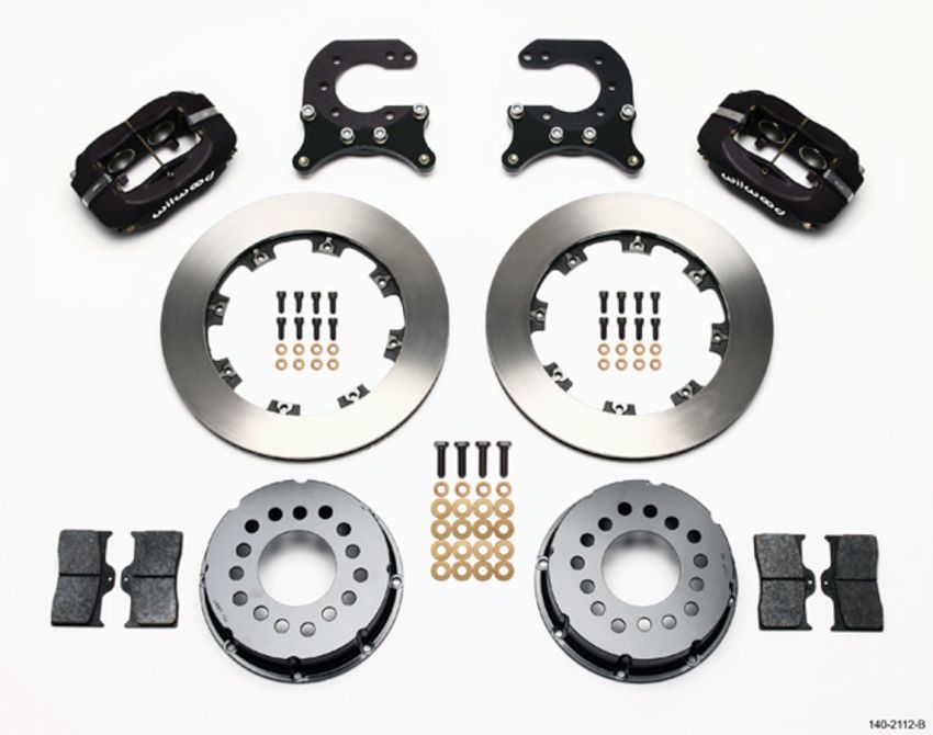 Wilwood 140-2112-B Forged Dynalite P/S Rear Kit Chev 12 Bolt w C-Clips