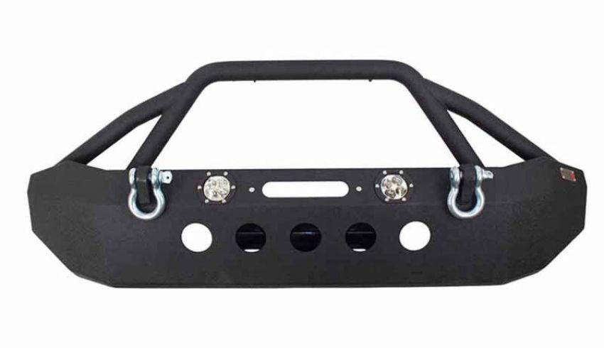 Fishbone Offroad FB22003 07-18 Jeep Wrangler Front Winch Bumper W/LEDs Full Width - Blk Texured Powdercoated