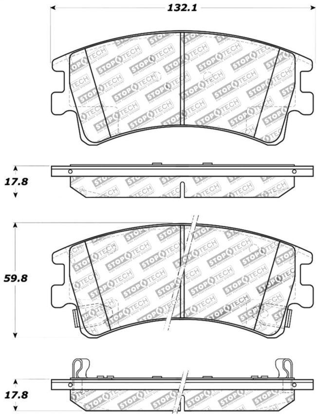 Stoptech 309.09570 Performance Brake Pads