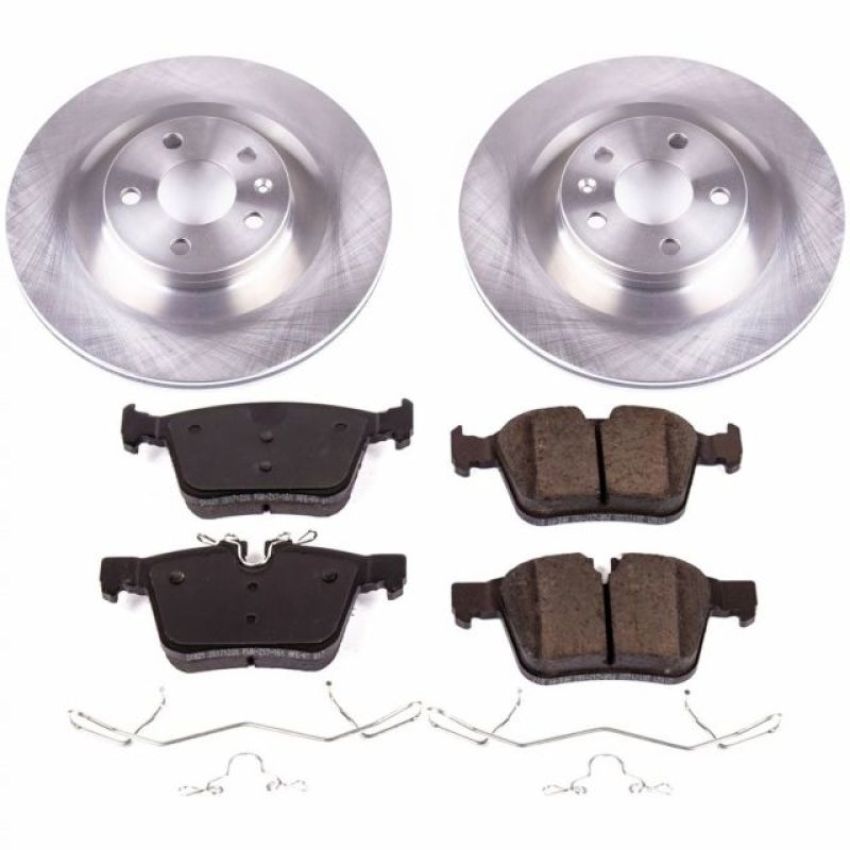 PowerStop KOE7757 OE Stock Replacement Low-Dust Ceramic Brake Pad and Rotor Kit