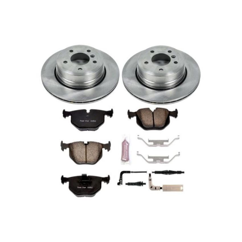 PowerStop KOE5491 OE Stock Replacement Low-Dust Ceramic Brake Pad and Rotor Kit