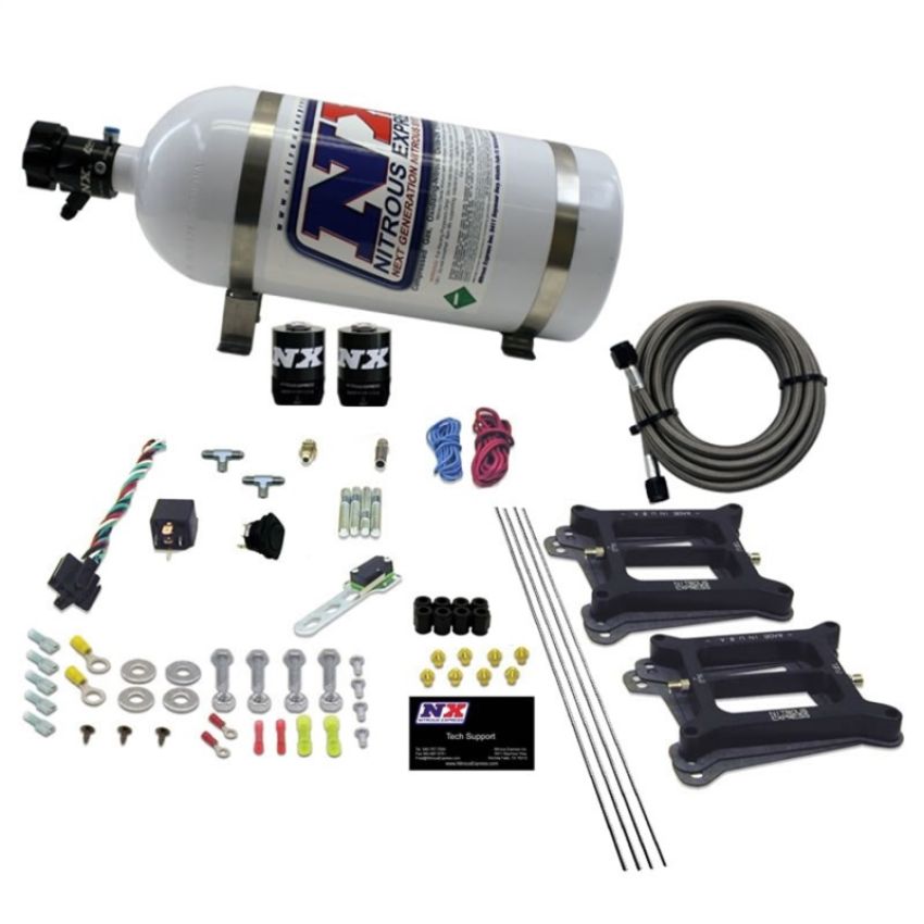 Nitrous Express 30245-10 DUAL/4150/ALCOHOL (50-100-150-200-250-300HP) WITH 10LB BOTTLE
