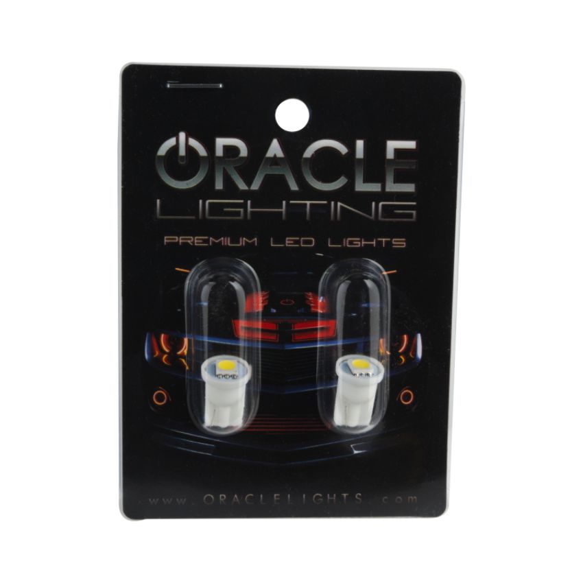Oracle Lighting 4806-001 T10 1 LED 3-Chip SMD Bulbs, Cool White, Pair