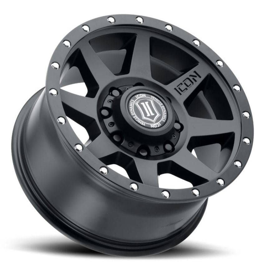 ICON 1817858150SB Rebound 17x8.5 8x170 6mm Offset 5in BS 125mm Bore Satin Black Wheel