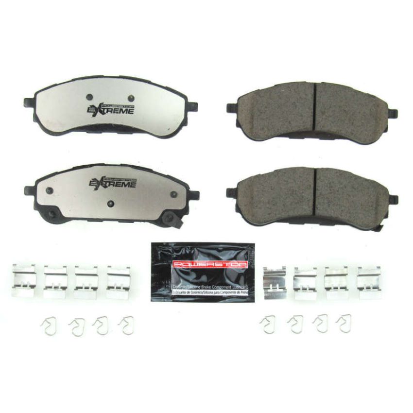 PowerStop Z36-2208 PowerStop - Z36 Truck and SUV Carbon-Fiber Ceramic Brake Pads with Hardware Kit