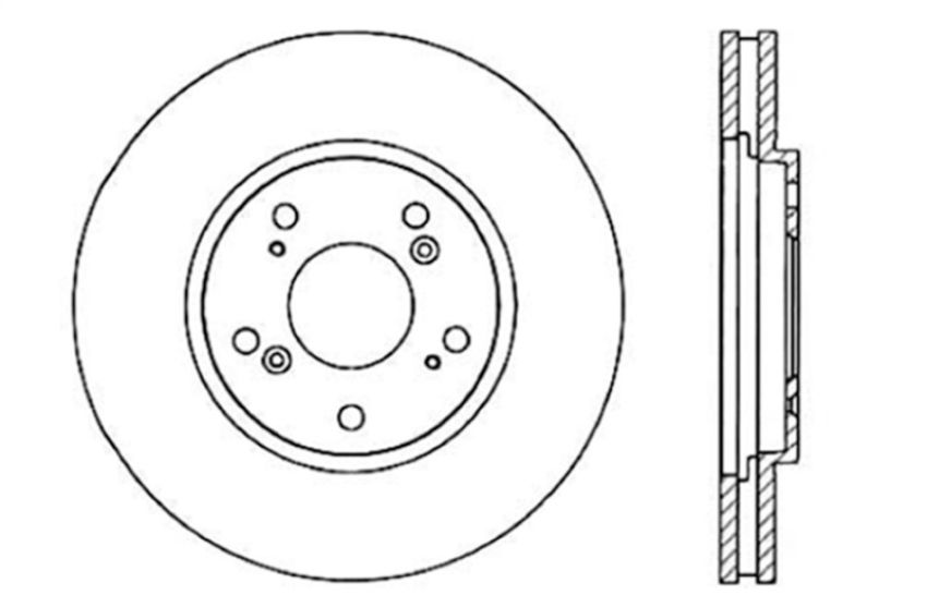 Stoptech 128.40029L Drilled Sport Brake Rotor