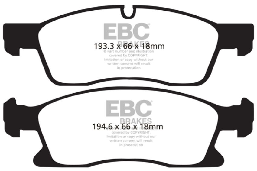 EBC Brakes DP61871 6000 Series Greenstuff Truck/SUV Brakes Disc Pads