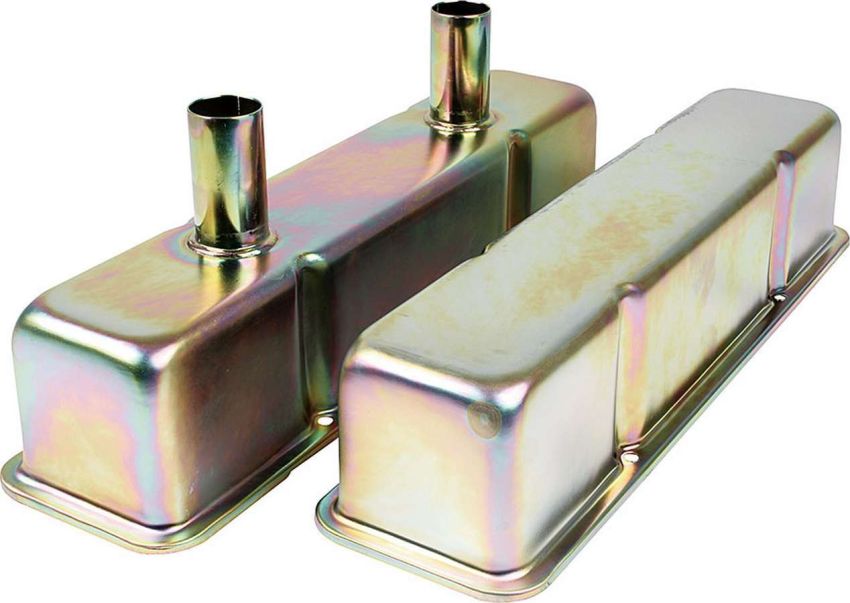 ALLSTAR PERFORMANCE ALL26145 Valve Covers SBC Steel Zinc w/Tubes