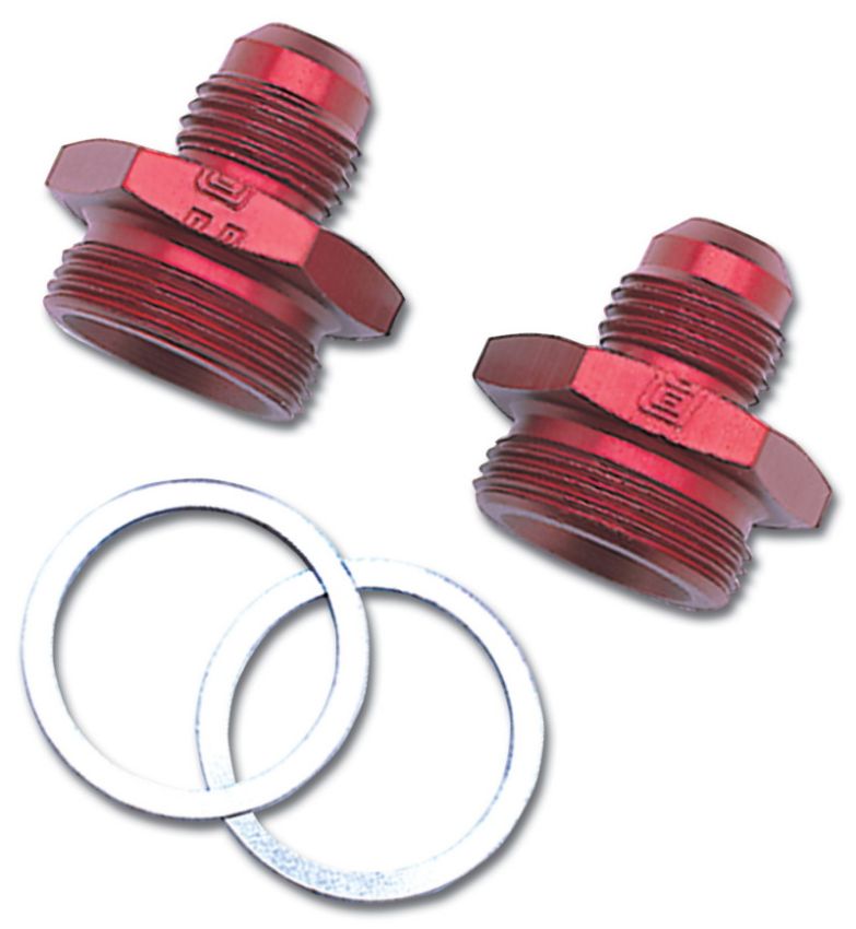 Russell 640220 Performance -6 AN Carb Adapter Fittings (2 pcs.) (Red)