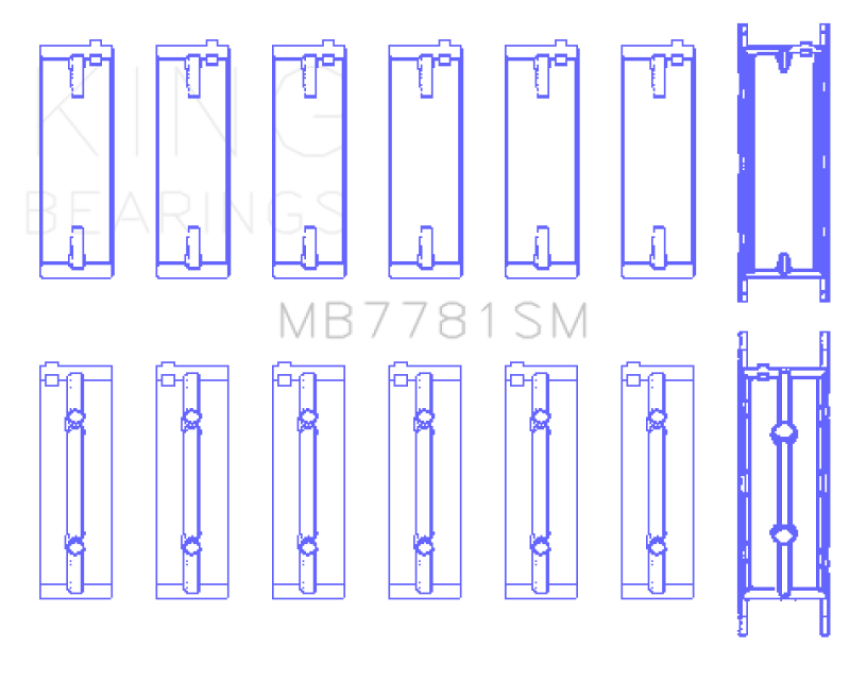 King BMW N57 D30 A/B/C / N57N / N57S (Size +0.25mm) Main Bearing Set