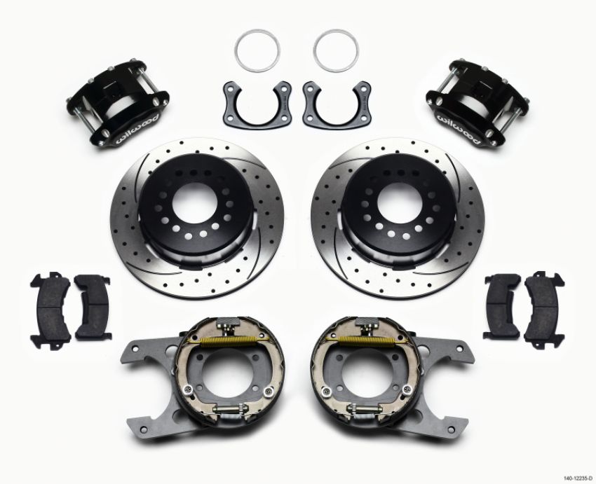 Wilwood 140-12235-D D154 P/S Park Brake Kit Drilled New Big Ford 2.50in Off Front Mount