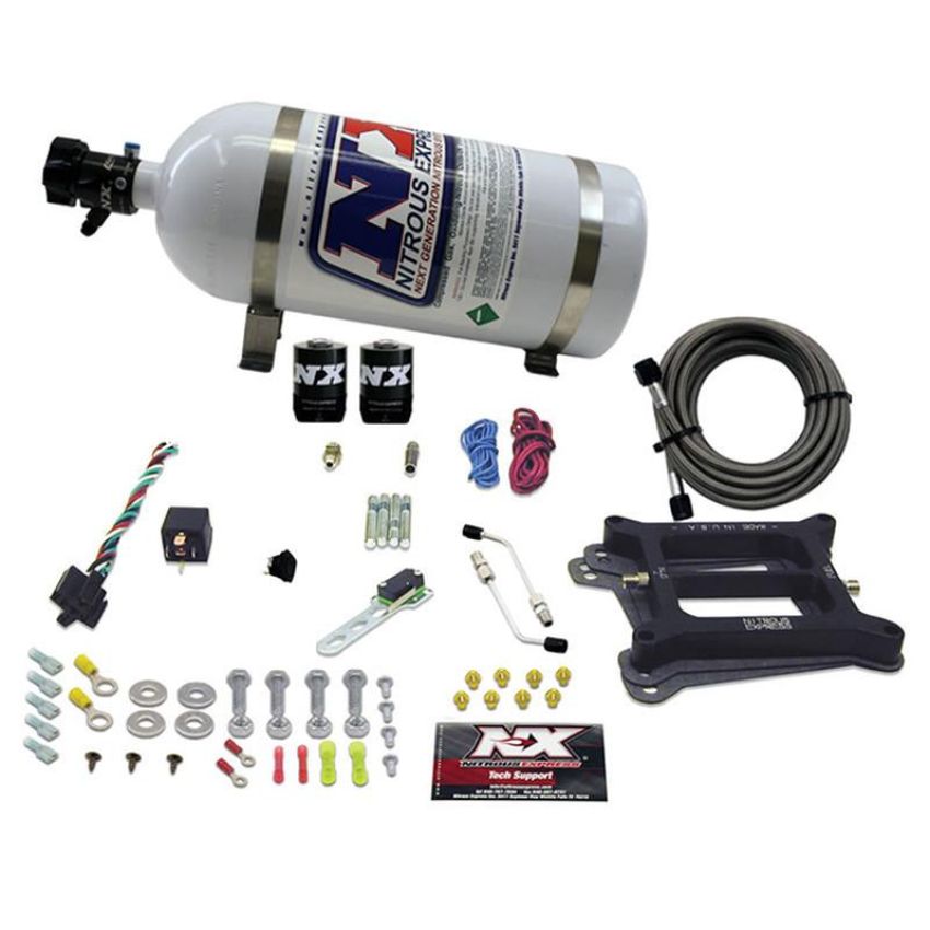 Nitrous Express 50045-10 4150 4-BBL/ALCOHOL (100-200-300-400-500HP) WITH 10LB BOTTLE