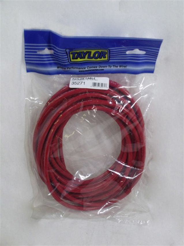 Taylor Cable 35271 30' Spool 8mm Red Spiro Wound Plug Wire