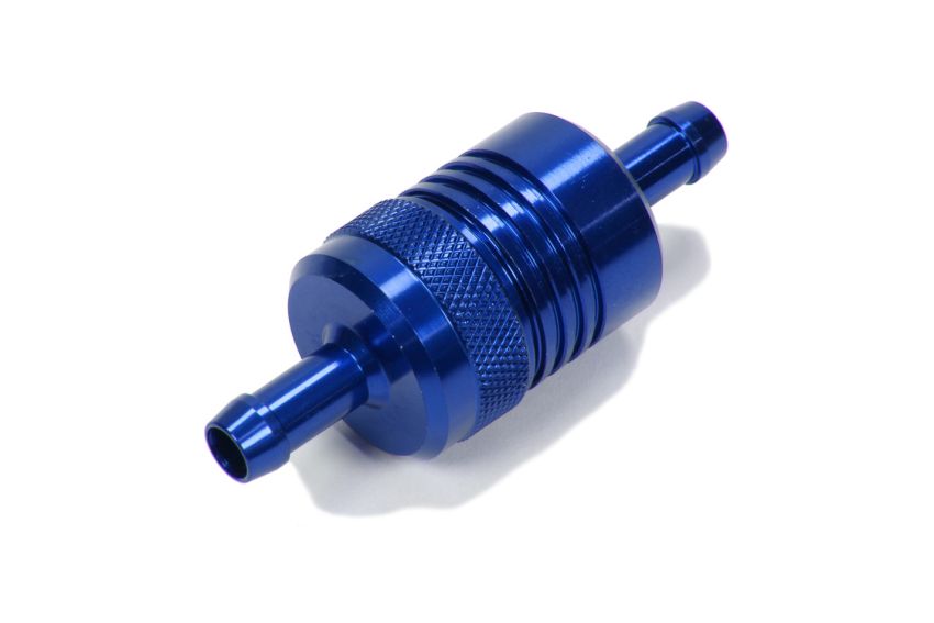 Russell Performance Blue Street Fuel Filter (3in Length 1-1/8in diameter 5/16in inlet/outlet)
