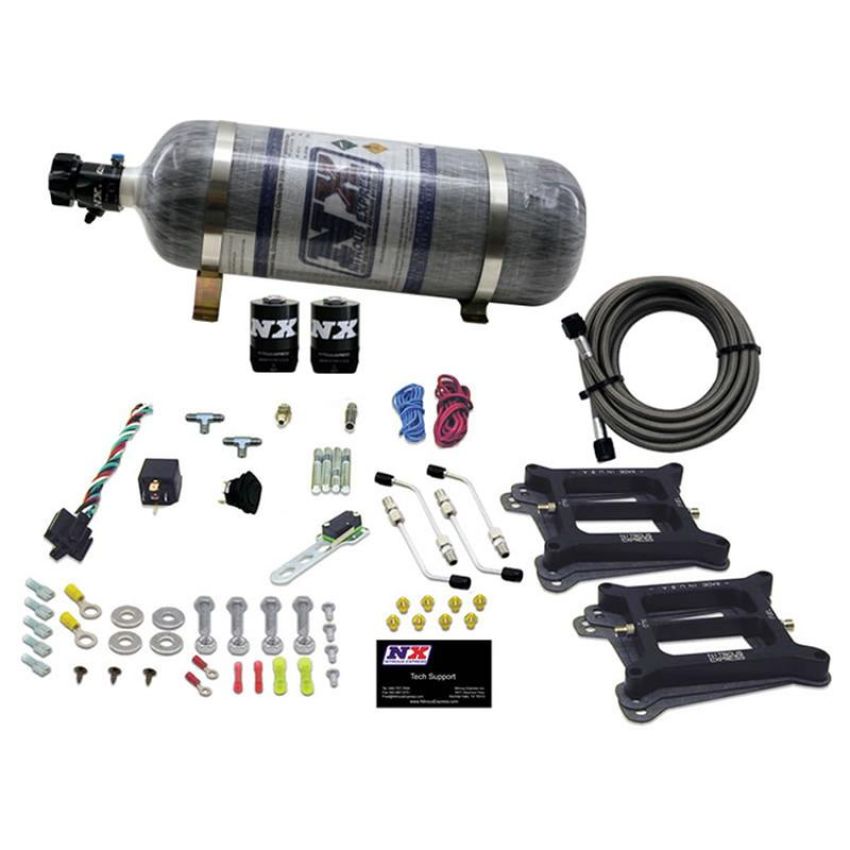 Nitrous Express 50240-12 DUAL HOLLEY/GASOLINE (100-200-300-400-500HP) WITH COMPOSITE BOTTLE