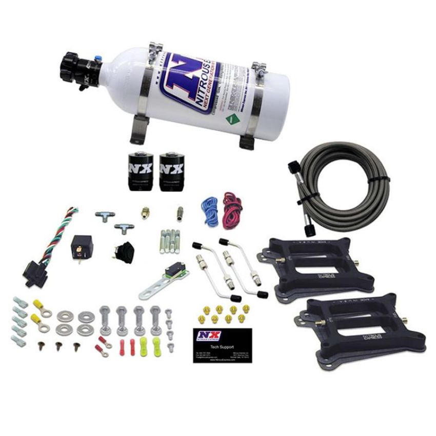 Nitrous Express 50245-05 DUAL 4150/ALCOHOL (100-200-300-400-500HP) WITH 5LB BOTTLE