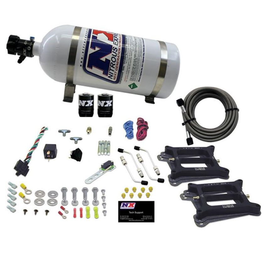 Nitrous Express 50245-10 DUAL 4150/ALCOHOL (100-200-300-400-500HP) WITH 10LB BOTTLE