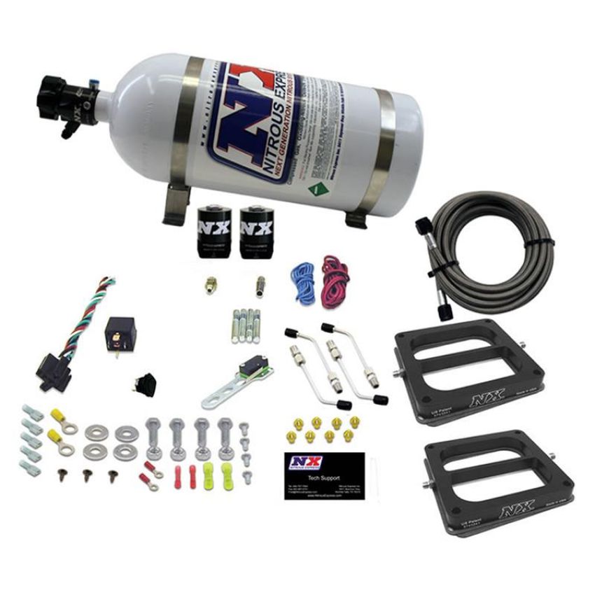 Nitrous Express 50275-10 DUAL DOM/ALC (100-200-300-400-500HP) WITH 10LB BOTTLE