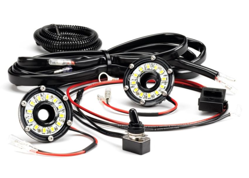 KC HiLiTES 355 KC Cyclone V2 LED Under Hood 2-Light System Universal