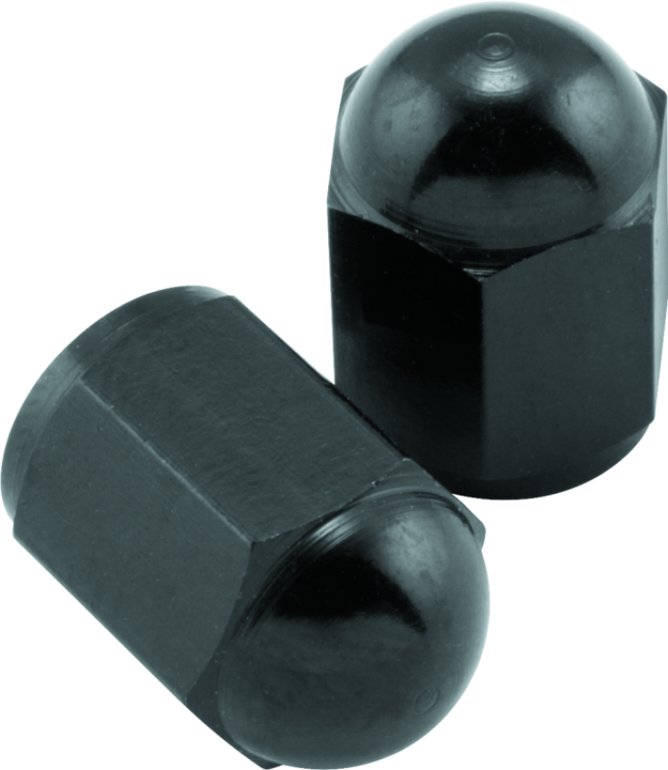 BikeMaster 151688 Valve Caps Aluminum (6 Pair) - Black