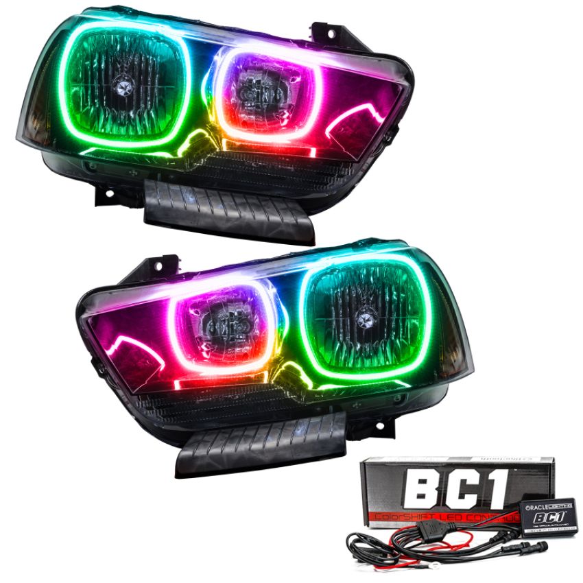 Oracle Lighting 7123-335 2011-2014 Dodge Charger Pre-Assembled LED Halo Headlights - (Non-HID)