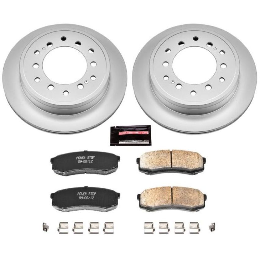 PowerStop CRK5875 Genuine Geomet Coated Rotor and Low-Dust Ceramic Brake Pad Kit