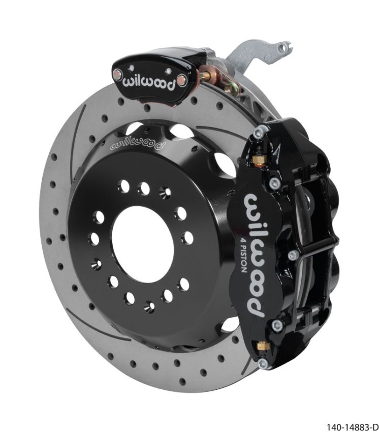 Wilwood 140-14883-D Narrow Superlite 4R-MC4 Black Rear Kit 12.88in Drilled Rotor 88-96 Chevy Corvette C4