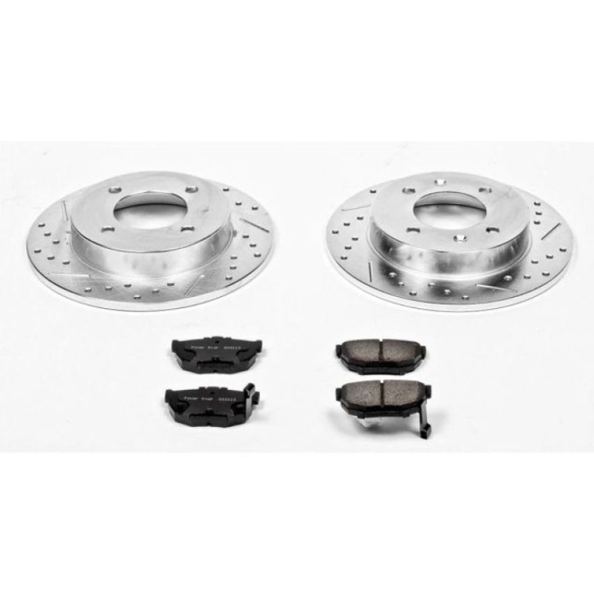 PowerStop K3106 Z23 Daily Driver Carbon-Fiber Ceramic Brake Pad and Drilled & Slotted Rotor Kit