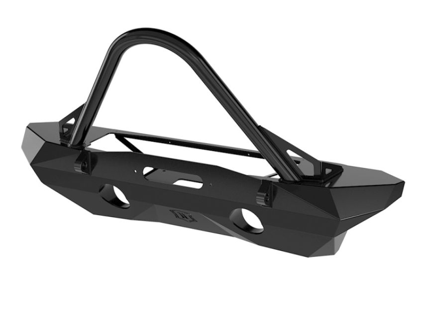 ICON 25233 07-18 Jeep Wrangler JK Pro Series Mid Width Front Recessed Winch Bumper w/Stinger/Tabs