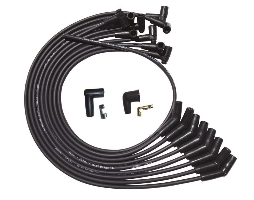 MOROSO MOR51027 Ultra Plug Wire Set SBC Over V/C Black