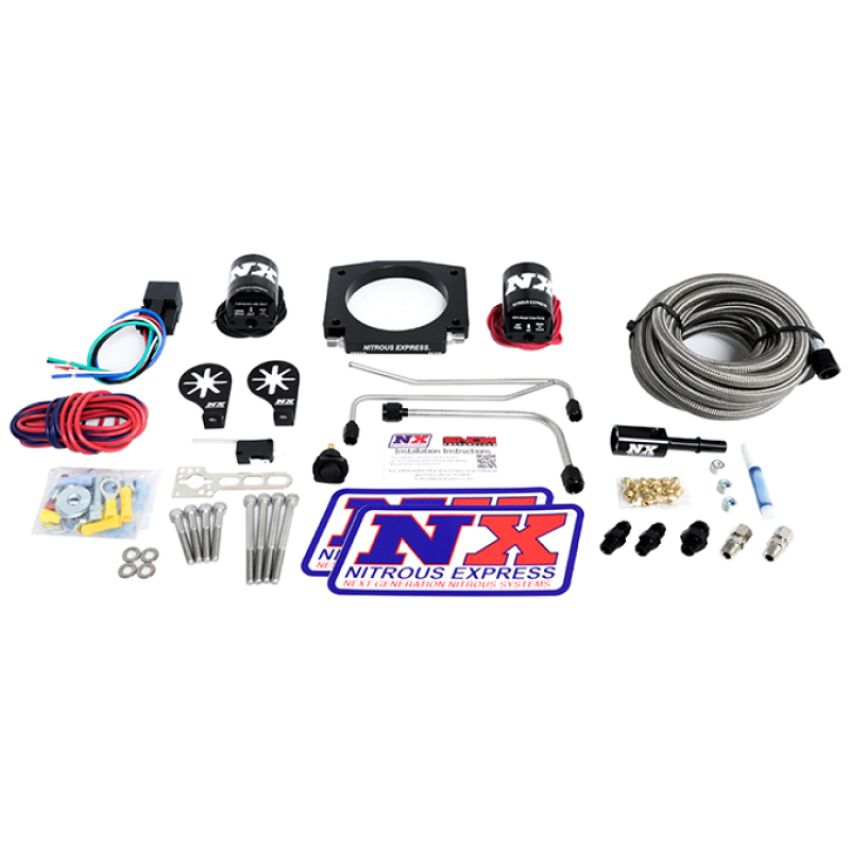 Nitrous Express 20934S-00 LS Single Entry 90mm Plate Hardline System (50-400Hp) W/ No Bottle