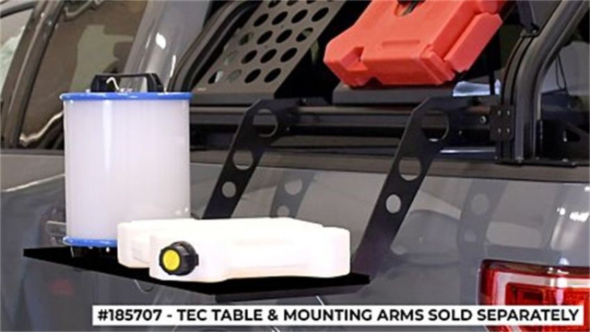 Putco 185707 TEC Table w/ Mounting Arms (No Drill) Table 24in x 12in x .02in / QTY 2 Arms 24in x 14in x 1in