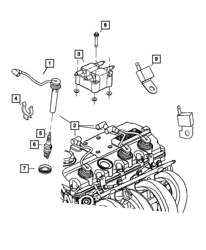 OEM Chrysler PT Cruiser Spark Plug Wire Set 5018394AG
