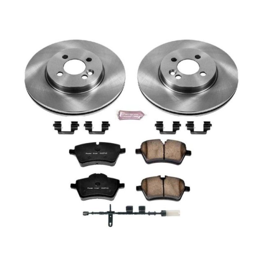 PowerStop KOE6741 OE Stock Replacement Low-Dust Ceramic Brake Pad and Rotor Kit