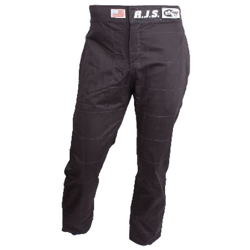 RJS SAFETY RJS200410104 Pants Black Medium SFI-1 FR Cotton