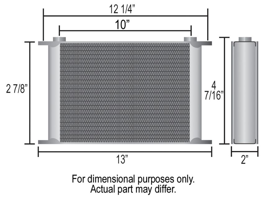 Derale 51006 10 Row Series 10000 Stack Plate Cooler, -6AN